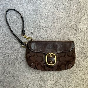 Brown Coach Wristlet